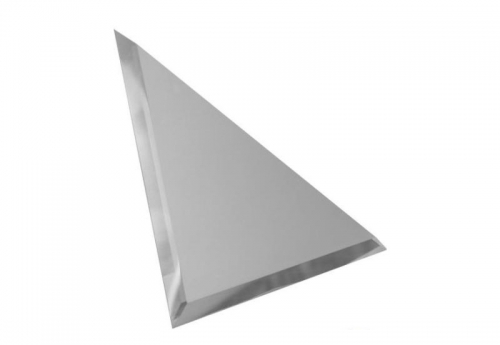 Плитка зеркальная треугольная серебряная
