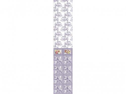 Панель ПВХ с фризом Жардин фиолет