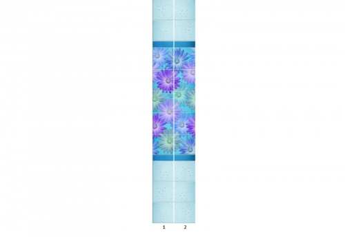 Панель ПВХ Unique Синие цветы