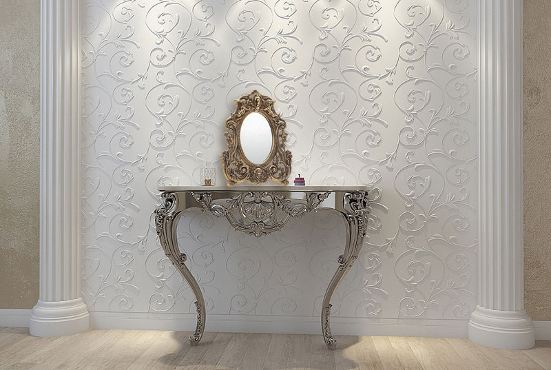 3D гипсовая панель Узор в интерьере