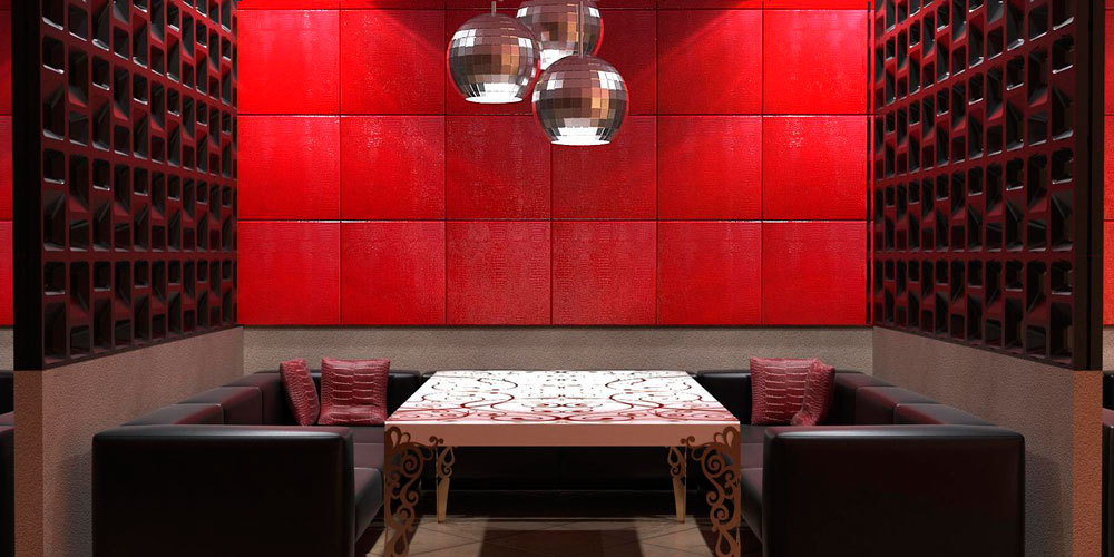 Гипсовые панели Кожа крокодила в интерьере