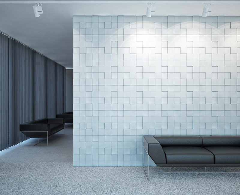 Панель 3D гипсовая КВАДРАТ разноуровневый