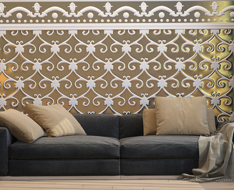 Панель 3D гипсовая ДАМАСК