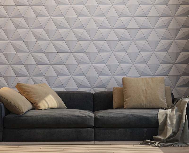 Гипсовая 3D панель Гексагон техно шестигранник