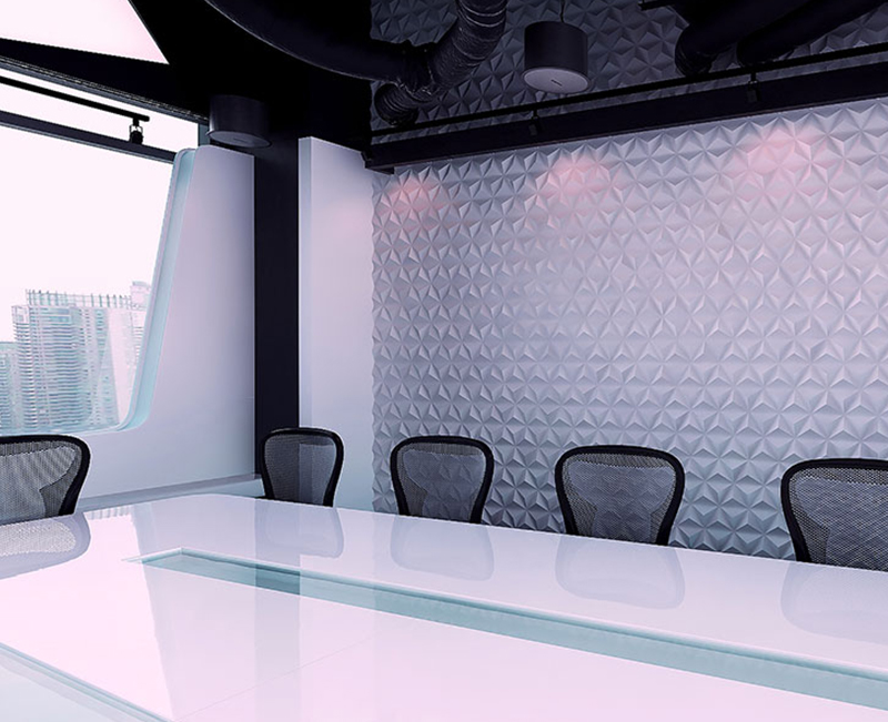 Гипсовая 3D панель ГЕКСАКУБ