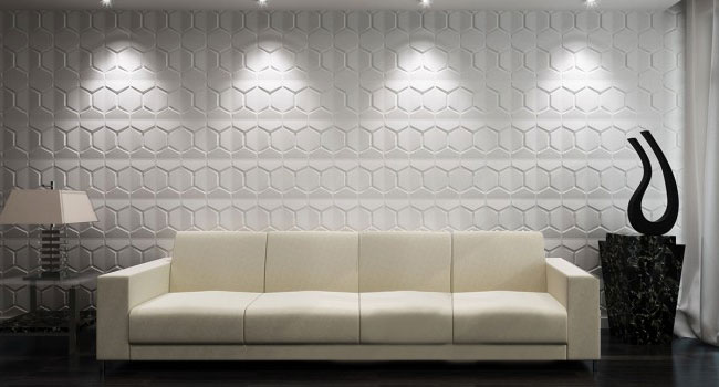 3D гипсовая панель Next в интерьере