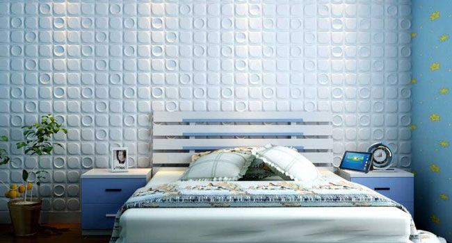 3D гипсовая панель Шашки в интерьере