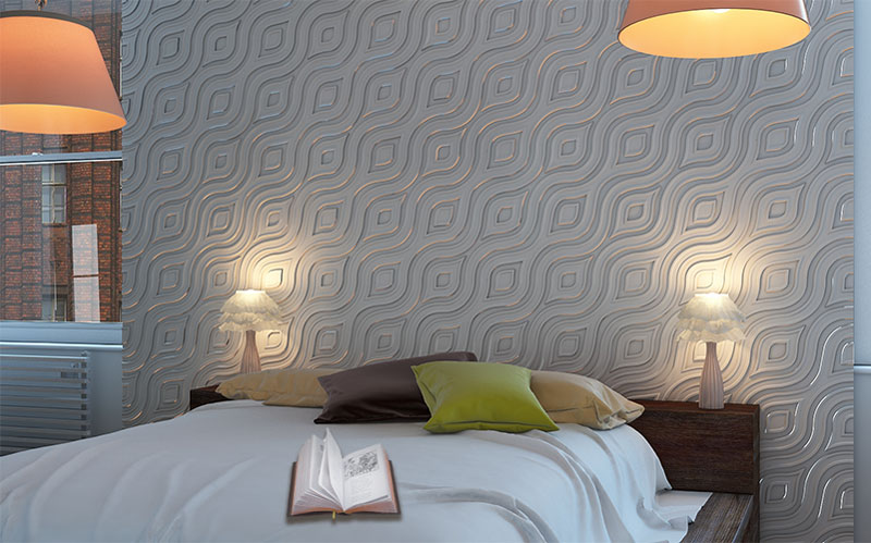 3D гипсовая панель Взгляд в интерьере