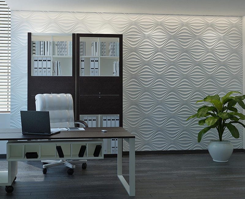 Панель 3D гипсовая КРУГОВАЯ ВОЛНА