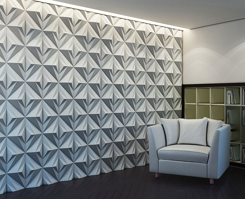 Панель 3D гипсовая КРУПНЫЕ РОМБЫ