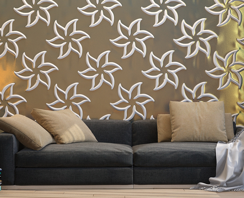 Панель 3D гипсовая ЛИЛИИ