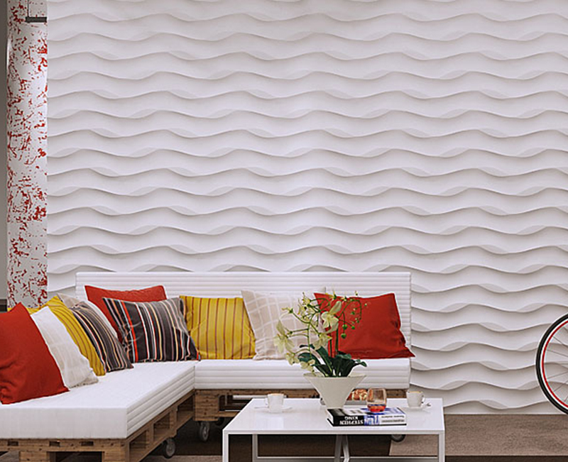 Панель 3D гипсовая ЛИСТЬЯ НА ПЕСКЕ