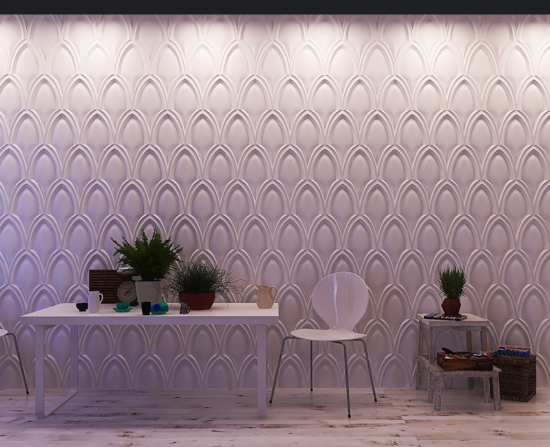 Панель 3D гипсовая МАЛЫЕ КУПОЛА