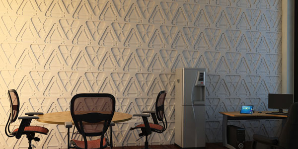 3d гипсовая панель Мономир в интерьере