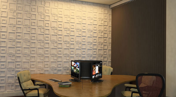 3d гипсовая панель Окна в интерьере