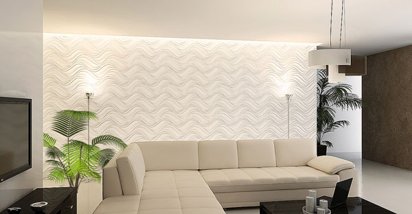 3d гипсовая панель Тернеция в интерьере