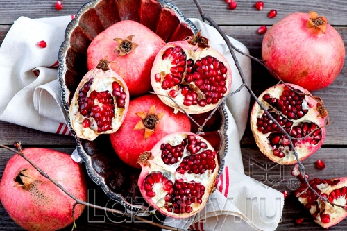 Защитное стекло Натюрморт с гранатами для кухни