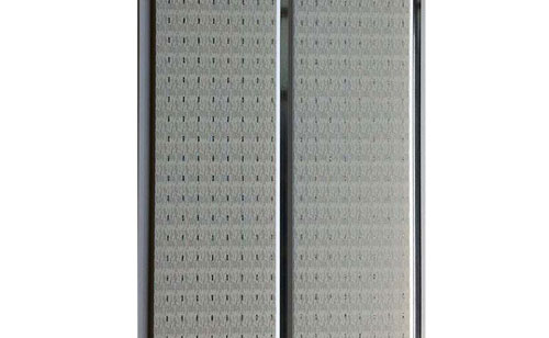 Двухсекционная панель с хромированной полосой Н1-15 Штрих серый