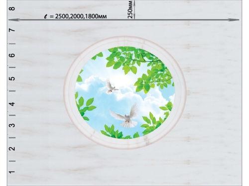 Потолочная панель ПВХ Novita Голуби