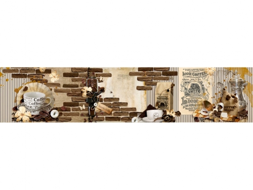Фартук глянцевый МДФ Кофейный Микс 5