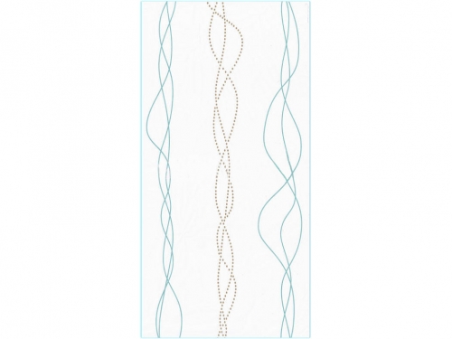 Панель ПВХ Голубая лента (с позолотой)