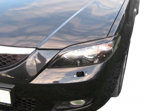 Реснички на фары Mazda 3 седан длинные Реснички