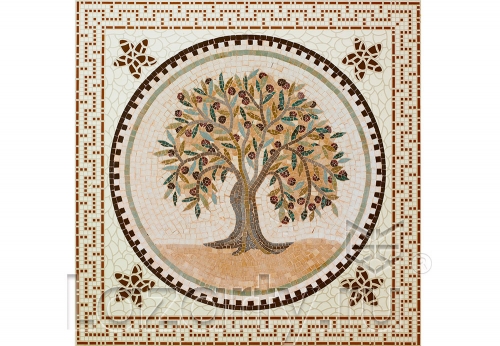 Защитное стекло Греческая мозаика для кухни