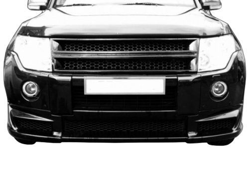 Накладка на передний бампер для Mitsubishi pajero 4