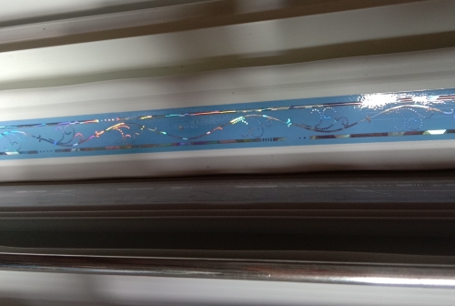 Плинтус для панелей ПВХ потолочный Карниз Лоза голубая 