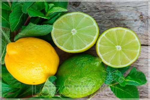 Защитное стекло Лимоны и лайм для кухни