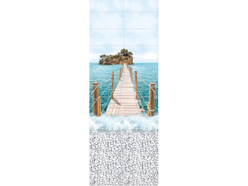 Панель ПВХ Панда Море (рисунок Мост)