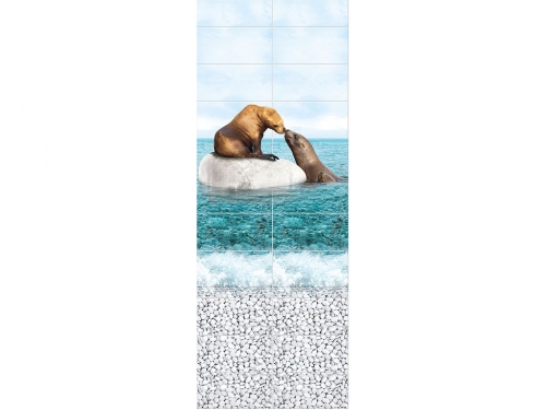 Панель ПВХ Панда Море (рисунок Котики)