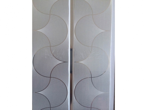 Двухсекционная панель с хромированной полосой Н1-24 Грей