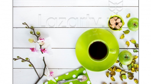 Защитное стекло Яблочный цвет для кухни