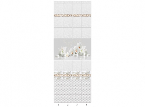 Панель ПВХ Novita Белая орхидея (мерц. узор)