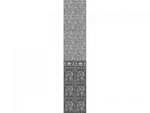 Панель ПВХ с фризом Лев-102 черная