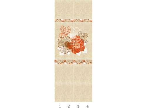 Панель ПВХ Панда Цветущий шиповник (рисунок 1)