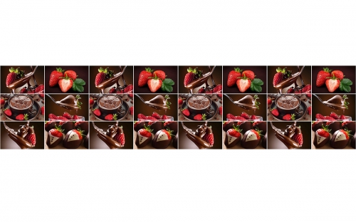 Фартук для кухни Клубника с шоколадом (фотопечать)