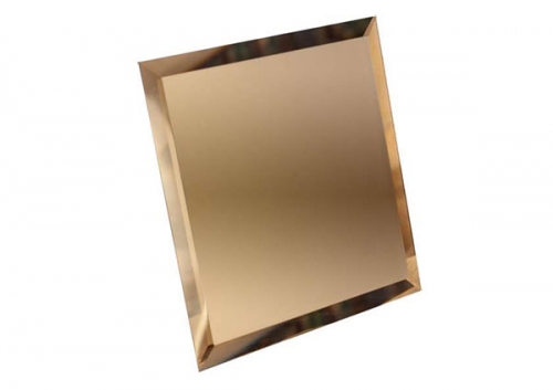 Плитка зеркальная квадратная бронзовая