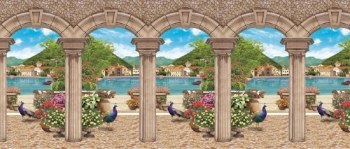 Фартук для кухни Средиземноморье 389