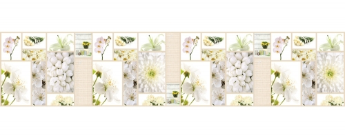 Фартук МДФ Белые цветы