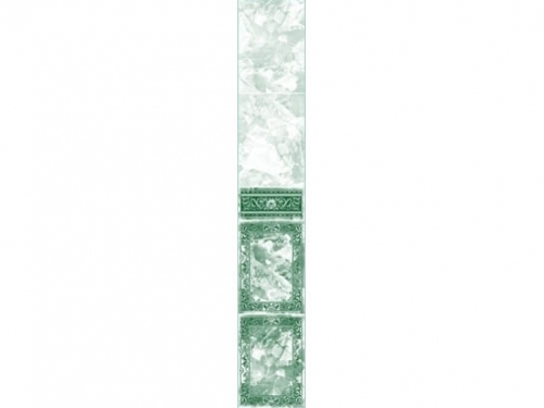 Панель ПВХ с фризом Барон зеленый