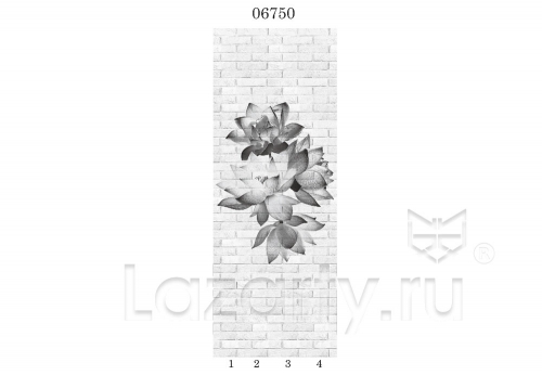 Панель ПВХ Панда Цветочные узоры (рисунок 1)