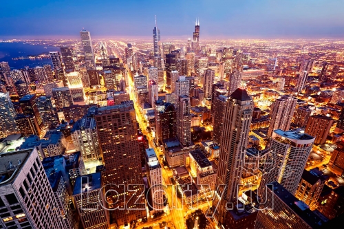 Защитное стекло Ночной город для кухни