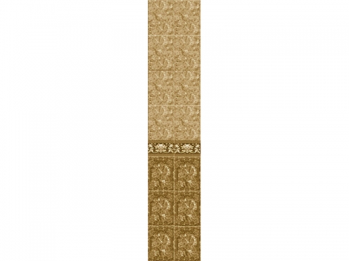 Панель ПВХ с фризом Лев-102 коричневая