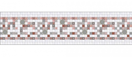 Фартук МДФ Мозаика Розовая 2