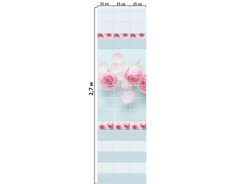 Панель ПВХ Novita Ледяная роза (рисунок)