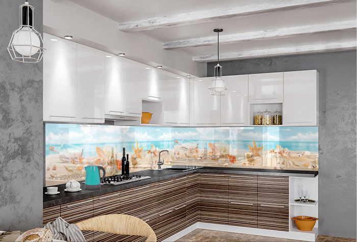 Фартук М 016 в интерьере