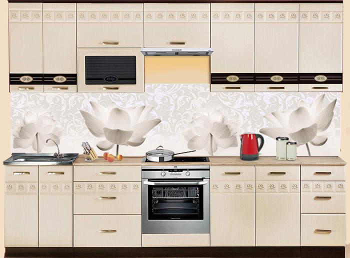 Фартук МДФ серия Лайт S1 в интерьере