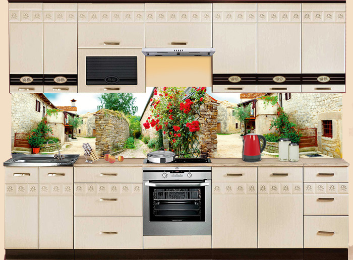 Фартук МДФ серия Лайт S9 в интерьере